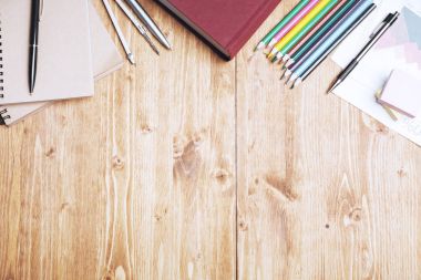 Nesneleri ile yaratıcı masaüstü 