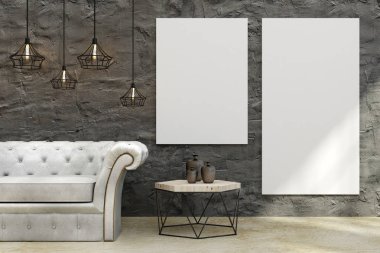 Çağdaş salon posteri ile 
