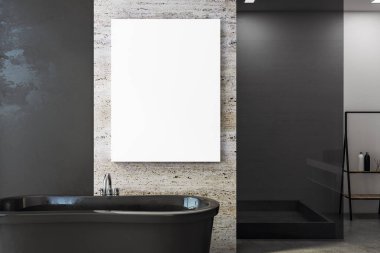 Boş posteri ile modern banyo 