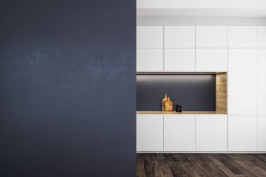 Boş afiş ile modern mutfak 