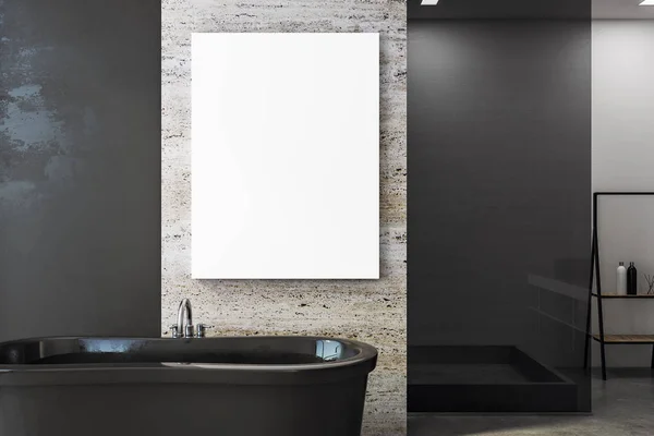 Boş posteri ile modern banyo — Stok fotoğraf