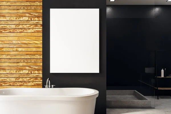 Современная ванная комната с чистым баннером — стоковое фото