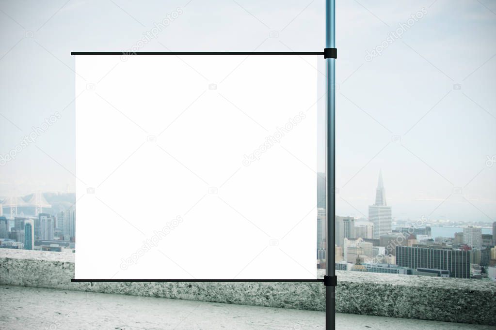 Empty square flag poster 
