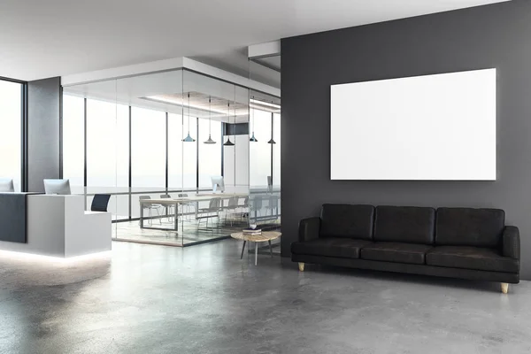 Concrete reception with blank poster — Stock Photo, Image