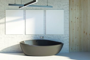 Boş billboard modern banyo 