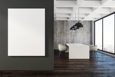 Posteri ile modern yatılı Oda