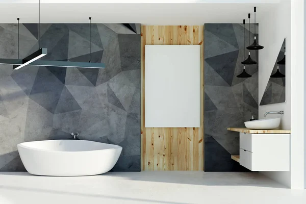 Moderne badkamer met lege billboard — Stockfoto