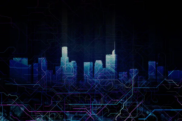 Urban technology backdrop