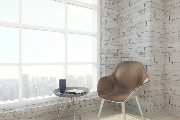 Chambre moderne avec chaise et copyspace — Photo