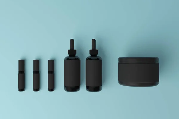 Clean black medicine container — Stock Photo, Image