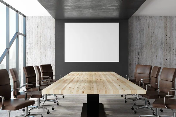 Modern conference room with poster — Fotografie, imagine de stoc