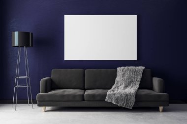 Modern oturma odası posteri ile