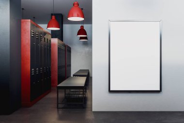 Modern soyunma odası boş posteri ile