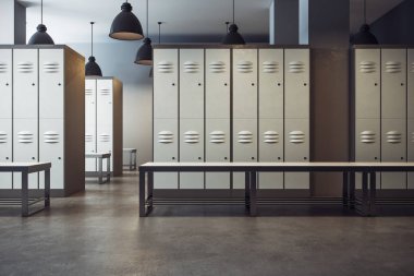 Beyaz soyunma odası iç