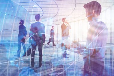 Toplantı, yatırım, takım çalışması ve iletişim kavramı