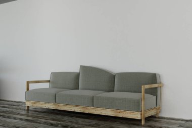 Beton odasında kanepe