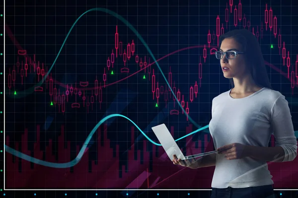 Investice, obchod a statistiky koncepce — Stock fotografie