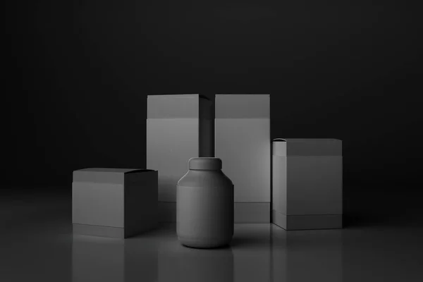 空白の灰色パッケージ — ストック写真