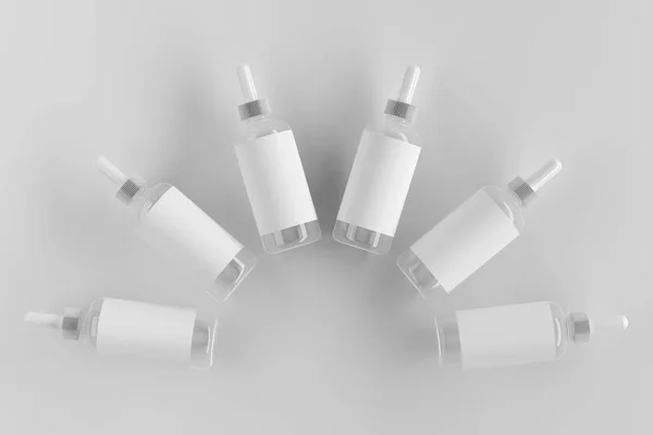 Blank white bottles — Stock Photo, Image