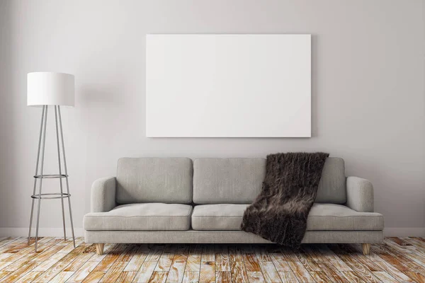Sala de estar moderna con pancarta —  Fotos de Stock