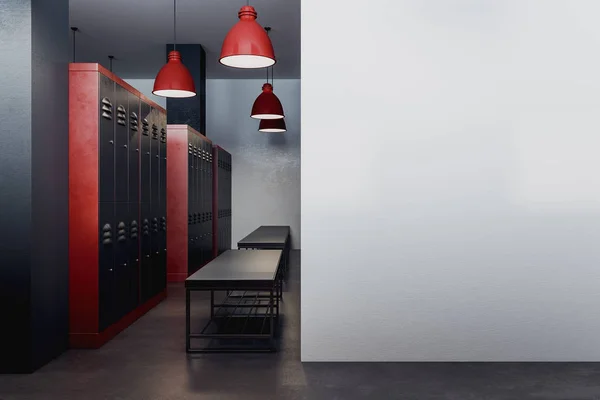 Modern locker room with copyspace — Stock Photo, Image