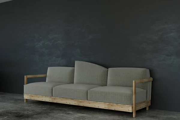Couch in concrete room — Stock Photo, Image