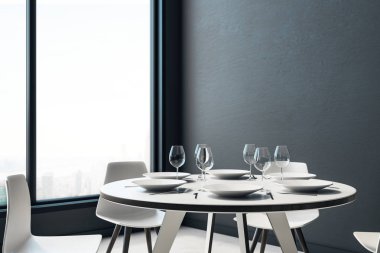 Modern yemek odası.