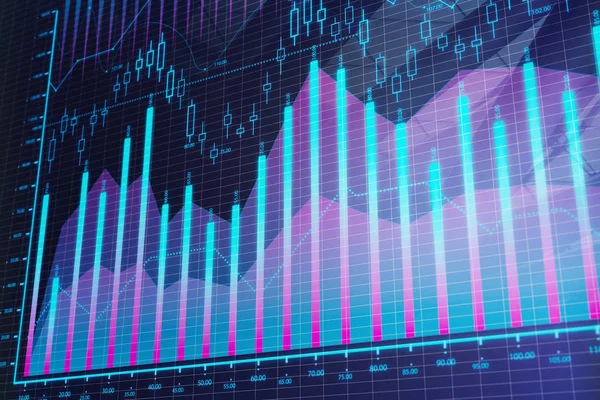 Stock, analyse et concept d'investissement — Photo