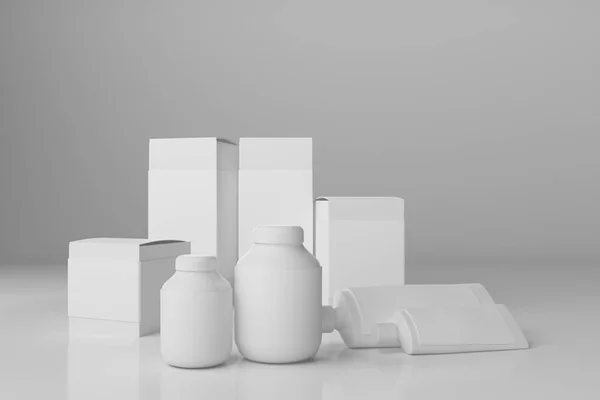Pacote branco em branco — Fotografia de Stock