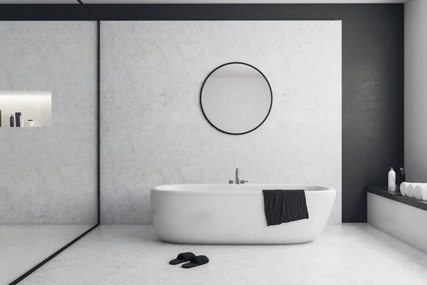 Interior de baño de vidrio contemporáneo — Foto de Stock