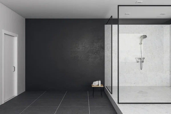 Современная ванная комната с копировальным пространством — стоковое фото