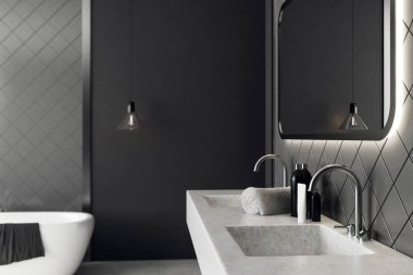 Modern banyo ile boşaltmak