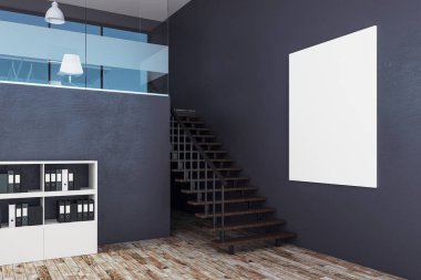 Modern ofis iç boş posteri ile 