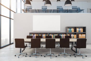 Boş billboard modern toplantı salonu 