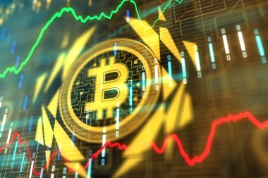 Sarı bitcoin arka plan 