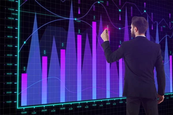 Concepto de comercio e inversión de corredores — Foto de Stock