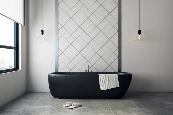 Nieuwe badkamer met copyspace — Stockfoto
