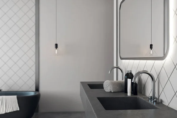 Современная ванная комната с копирайтом — стоковое фото