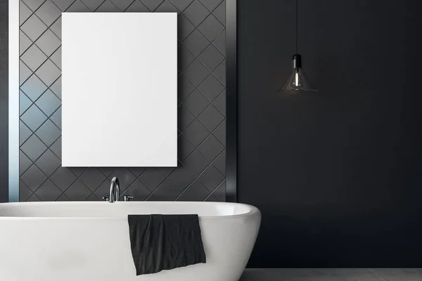 Salle de bain moderne avec panneau d'affichage vide — Photo