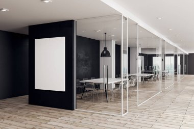 Boş posteri ile modern ofis