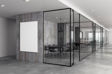 Boş afiş ile modern ofis