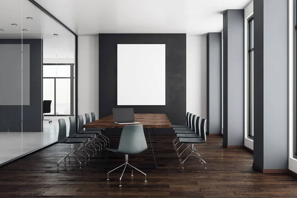 带空横幅的现代化会议室 — 图库照片