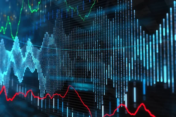 Financiën, handel, analyse en geld concept — Stockfoto