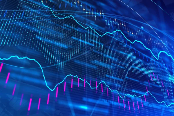 Financiën, handel, analyse en investeringen concept — Stockfoto