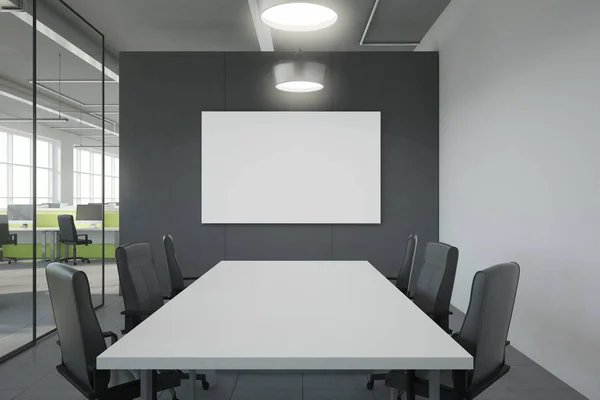 Modern meeting room with billboard — Stock Photo, Image