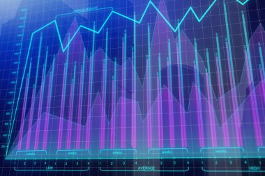 Yatırım, ticaret, finans ve pazarlama kavramı