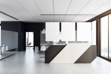 Boş posteri ile modern recpetion