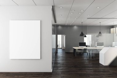 Boş duvar ile çağdaş office