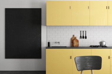 Çağdaş mutfak iç boş posteri ile