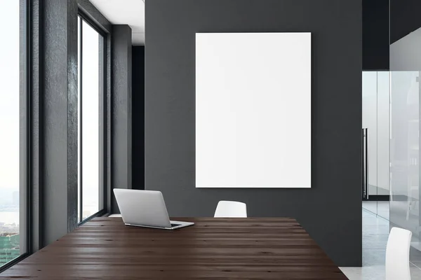 Contemporary office with blank billboard — Stock Photo, Image